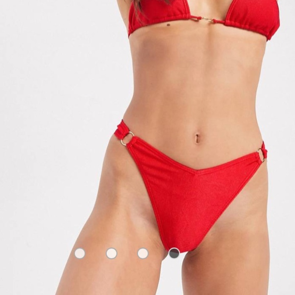 Red South Beach Bikini BOTTOM ONLY